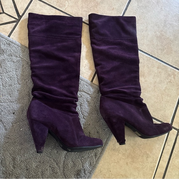 Jessica Simpson Shoes - Sz 9B Jessica Simpson Deep Purple Heeled Boots with defects sexy club shoes